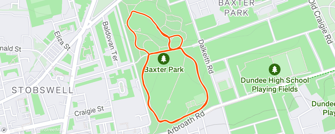 Map of the activity, Easy Run