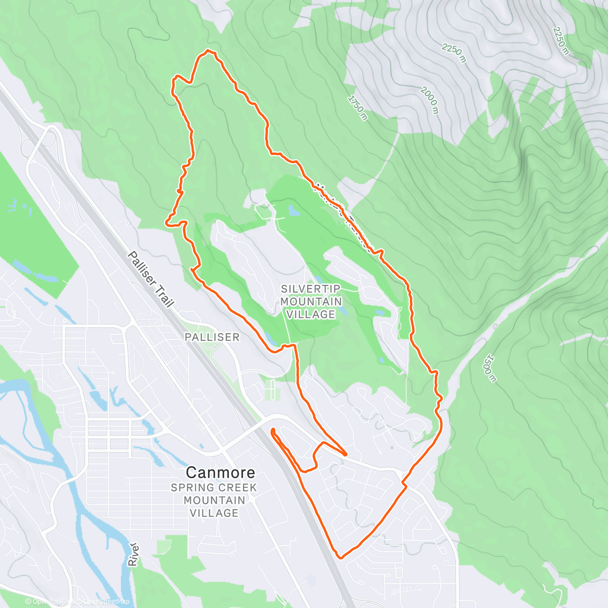 Map of the activity, Johny’s up 🔝 Montane Reverse