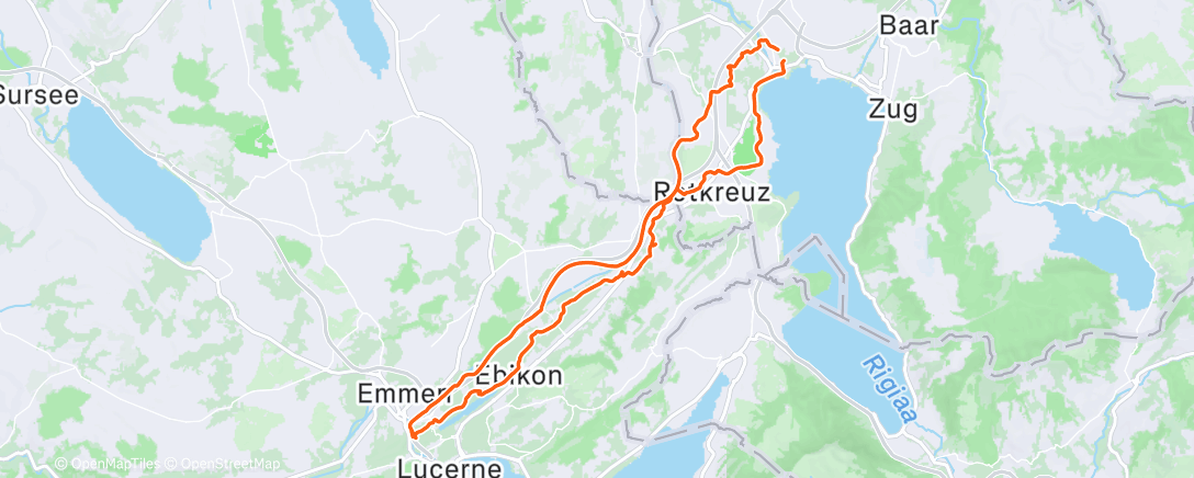 Map of the activity, Lunch Ride