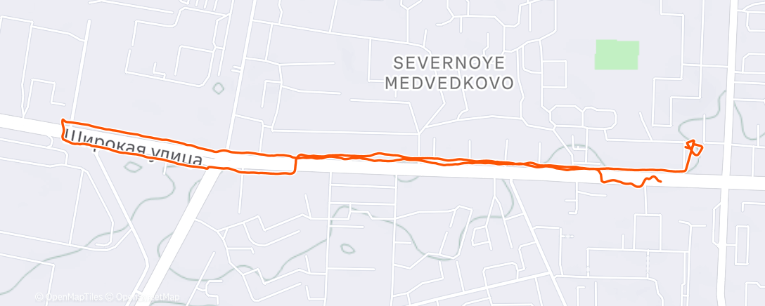 Map of the activity, Дневная прогулка