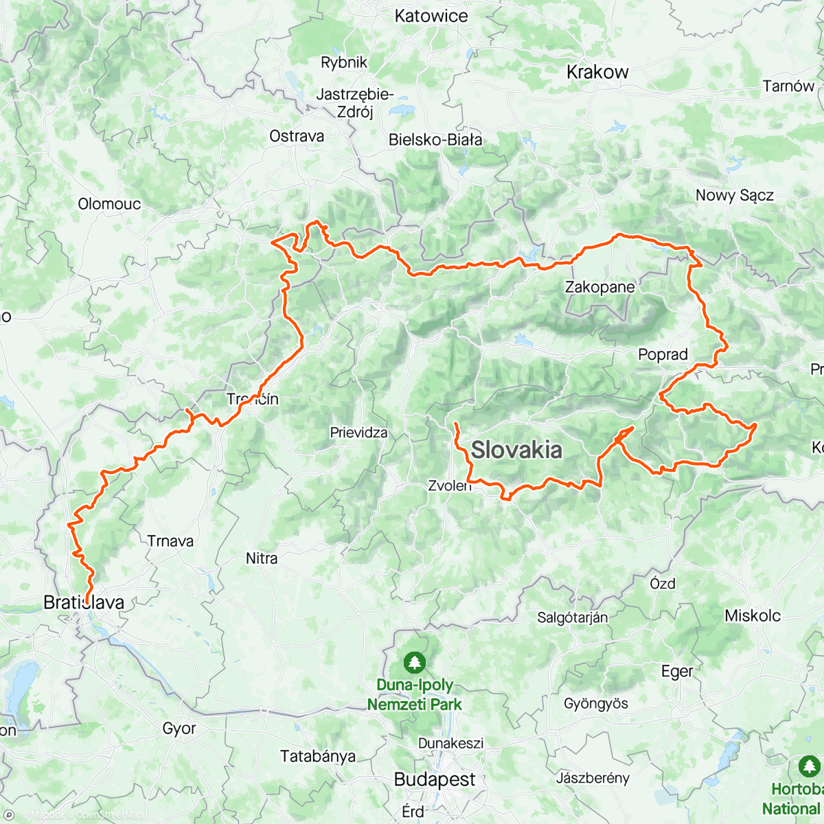 Map of the activity, Skutočnosť 980km 
Výškové sedia.