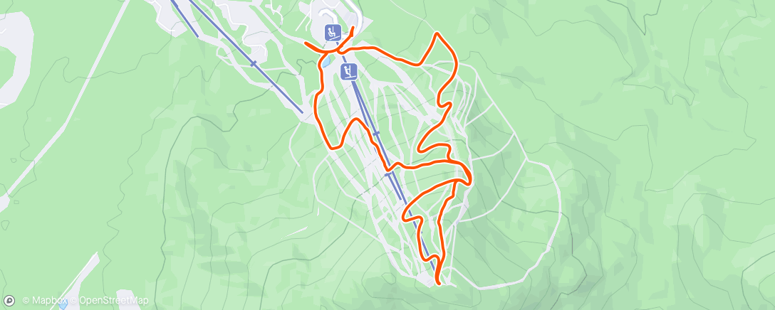 Map of the activity, Afternoon Run