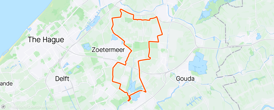 Map of the activity, 21# ronde Alphen ad rijn