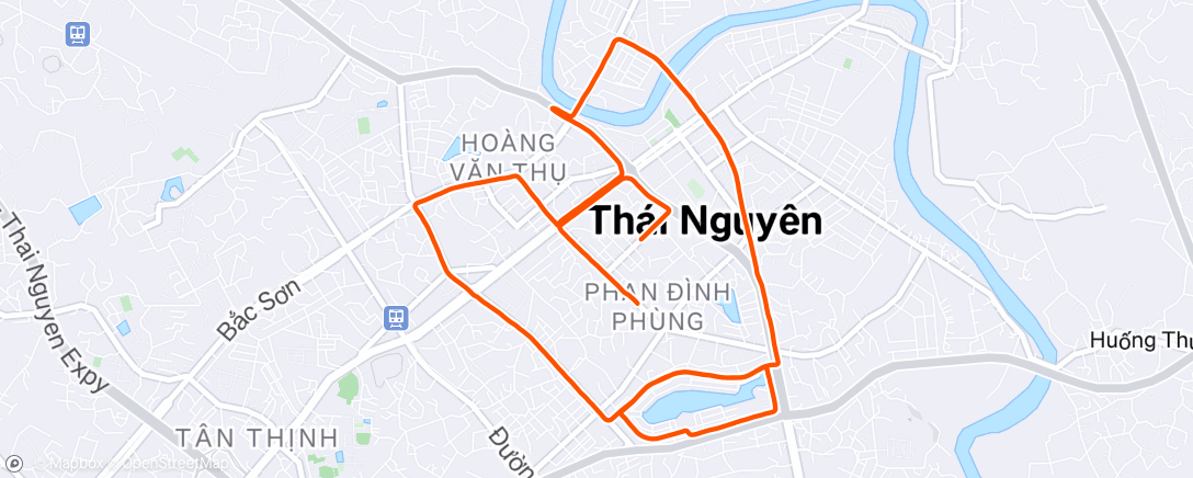 Map of the activity, Morning Run