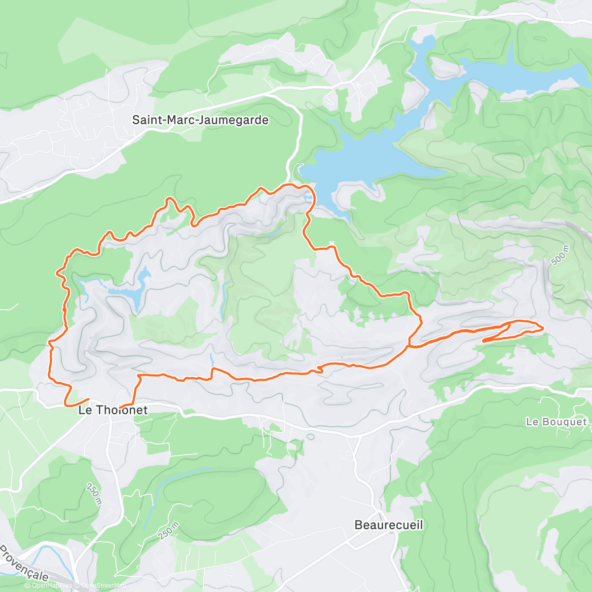 Map of the activity, Tout des Barrages