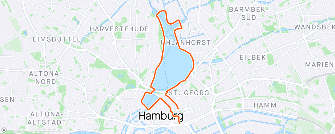 Map of the activity, Tempo-Alster ☀️