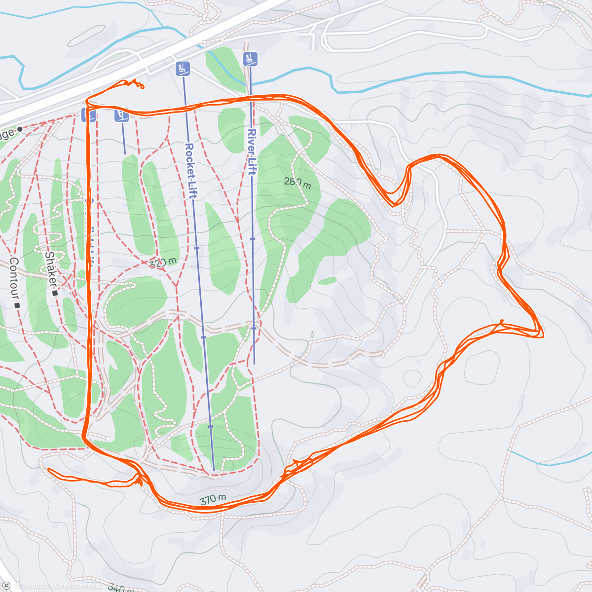 Map of the activity, Morning portion of Gravity Camp