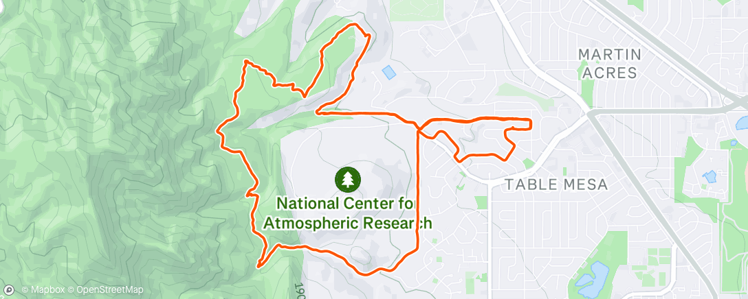 Map of the activity, Morning Trail Run