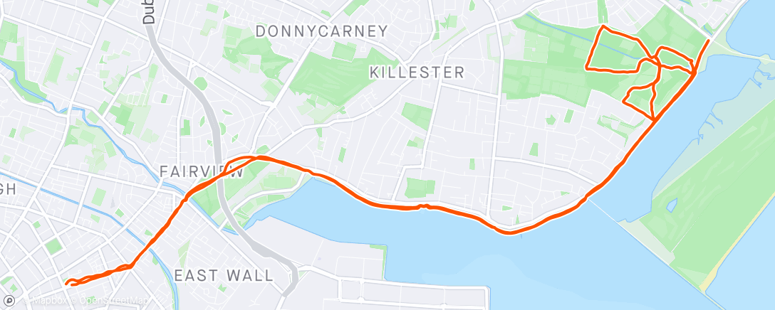 Map of the activity, Morning Run Dublin Clondarf