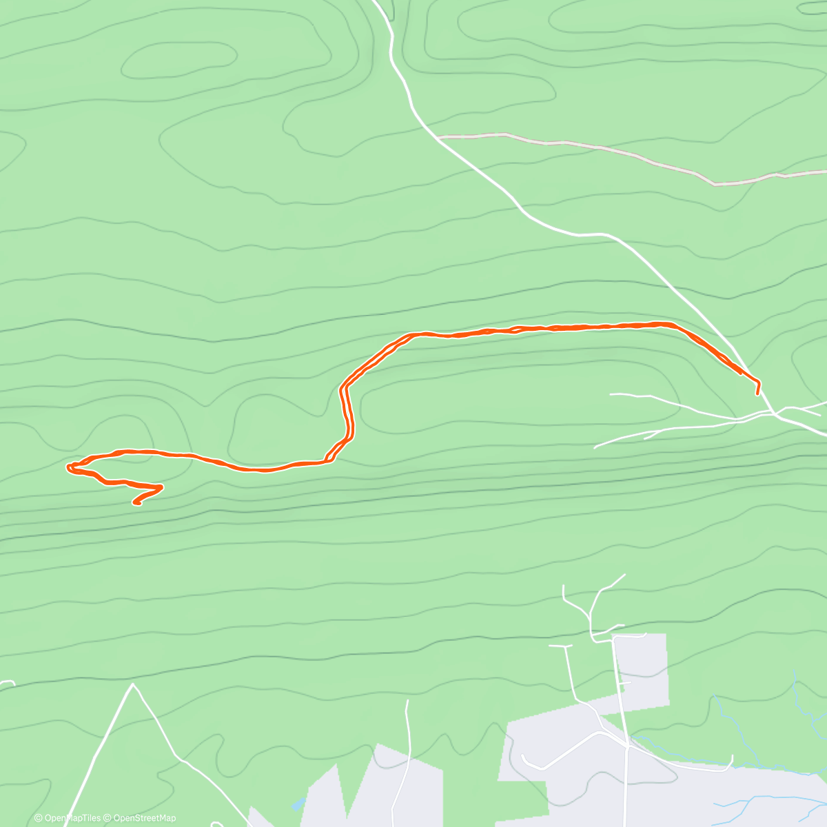 Map of the activity, Afternoon Run