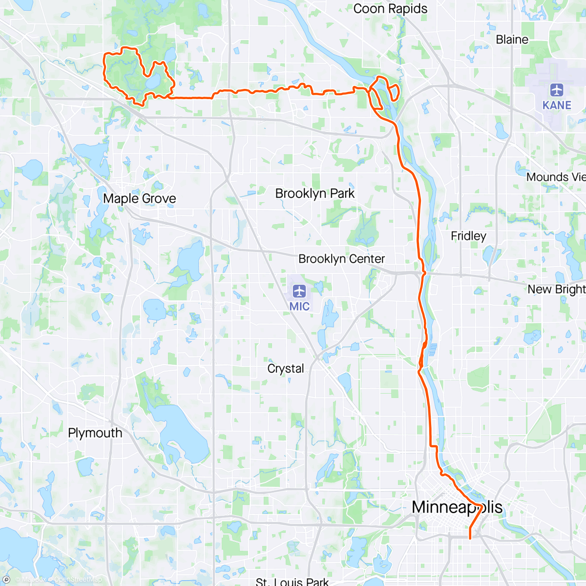 Mapa da atividade, Z2 Ride