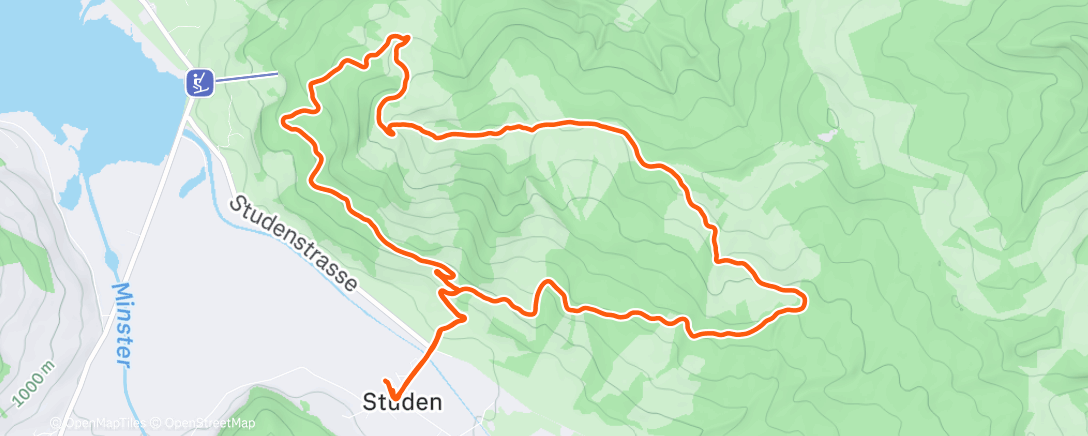 Карта физической активности (Traillauf zur Mittagszeit)