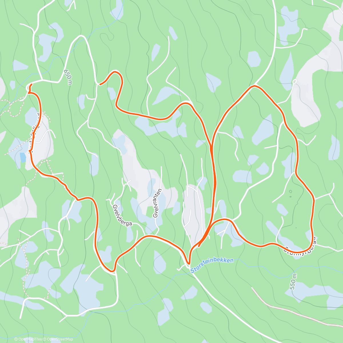 Map of the activity, Afternoon Walk