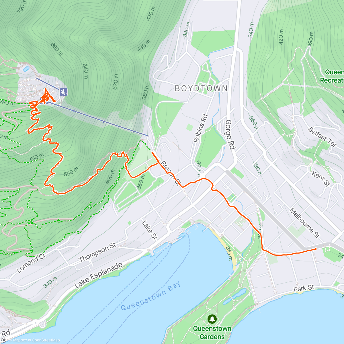 Map of the activity, Tiki trail