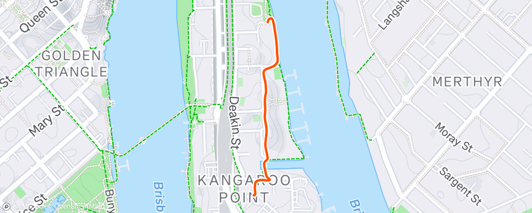 Map of the activity, Morning Walk