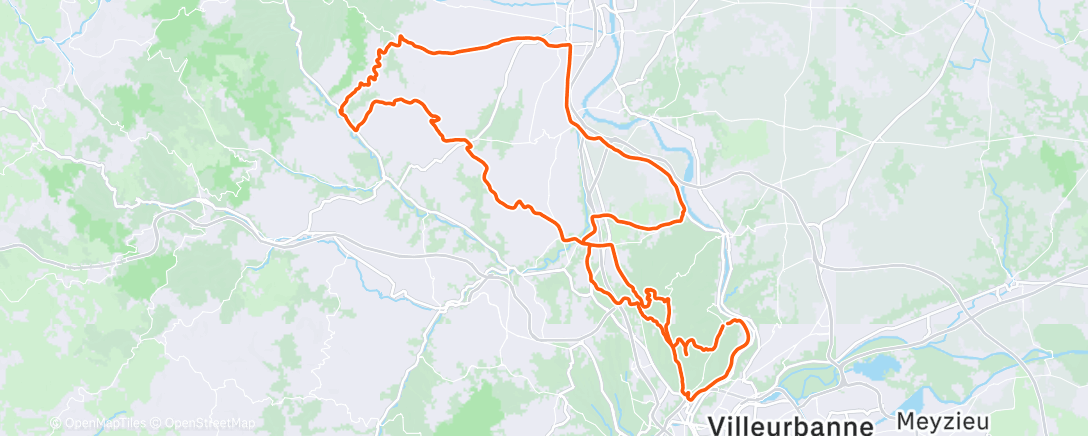 Mapa da atividade, Sortie vélo le matin