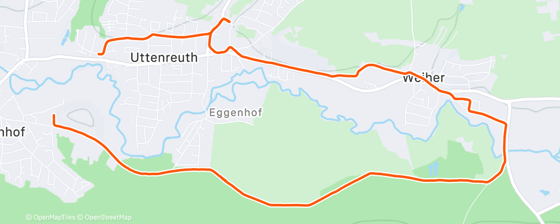 Map of the activity, Rudolph Run.