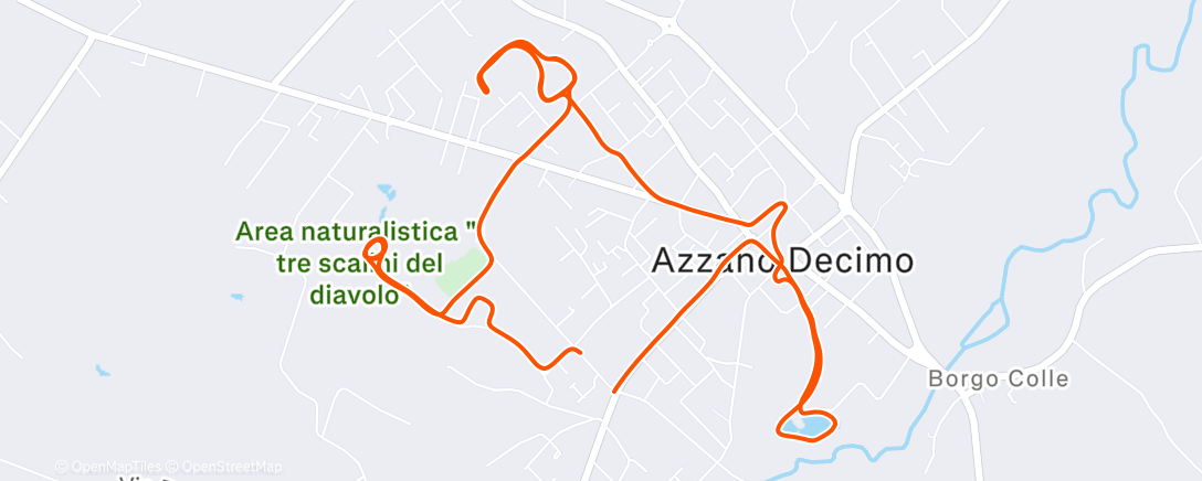 Map of the activity, Corsa mattutina 🫎🫎🫎