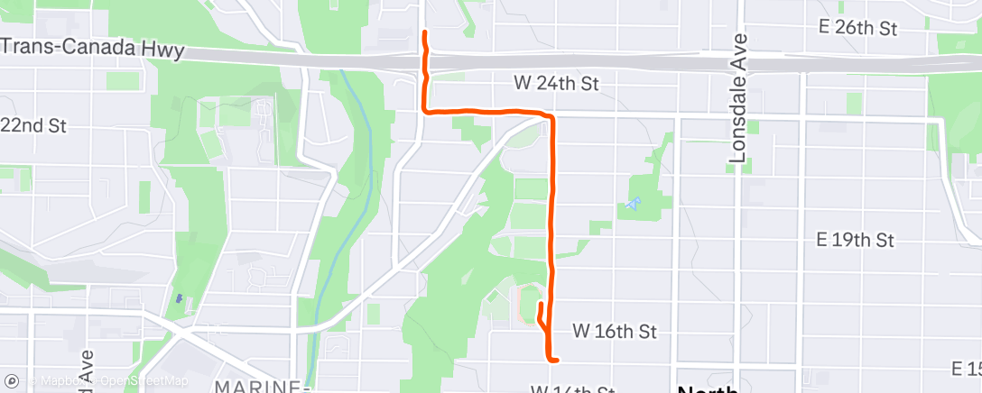 Map of the activity, Morning Run