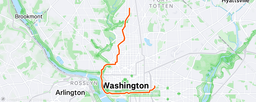 Map of the activity, Night Ride