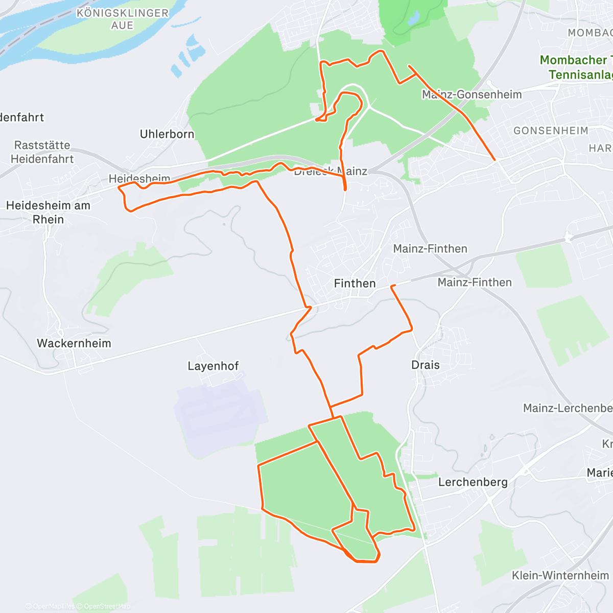 Map of the activity, Morning Ride