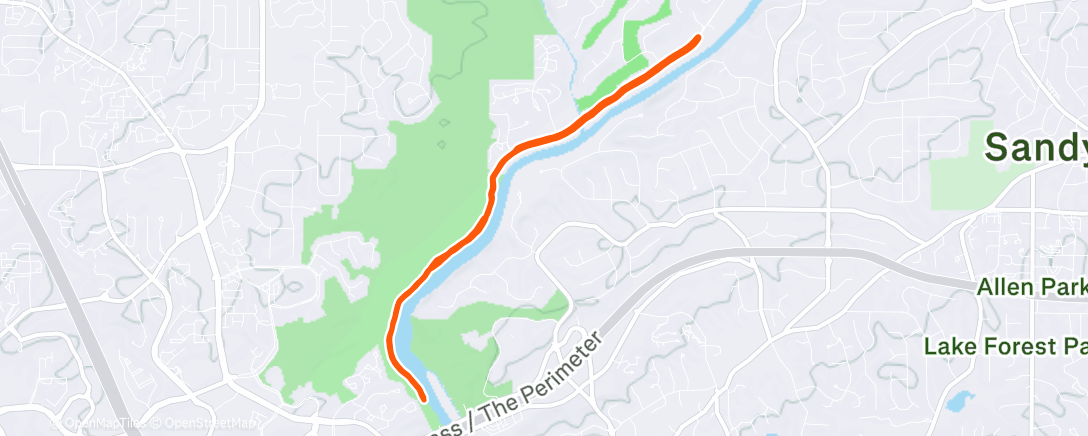 Map of the activity, Morning Run