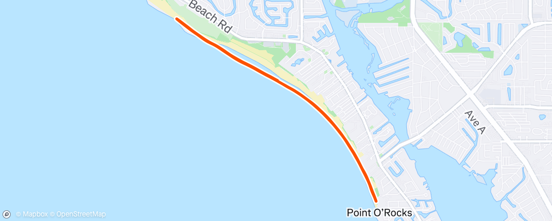 Map of the activity, Siesta Key Run