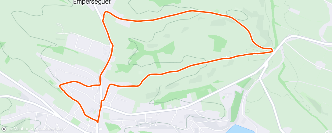 Mapa de la actividad, Course à pied le matin