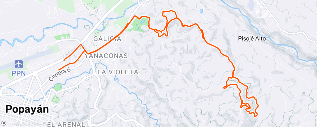 Mapa de la actividad (Lunch Ride)