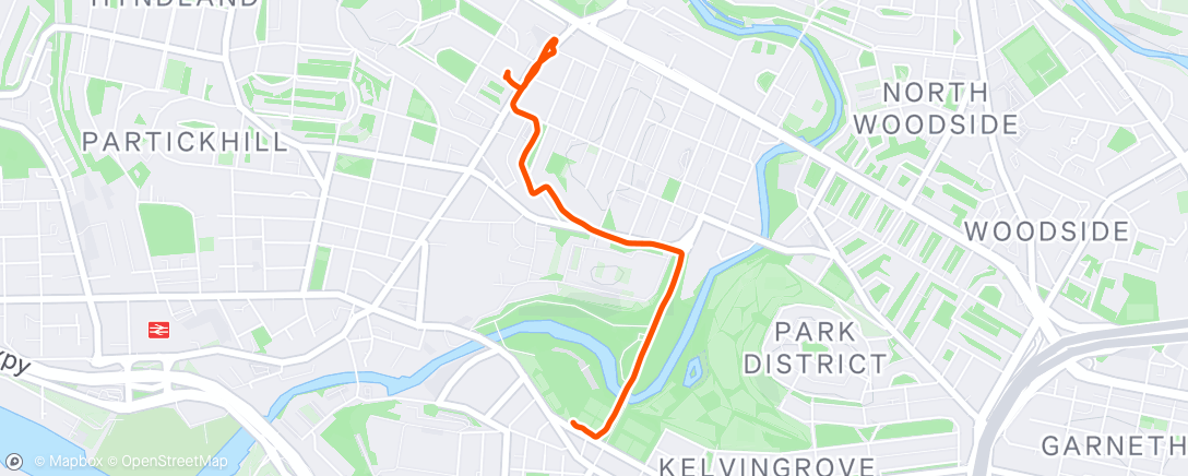 Map of the activity, Evening Walk