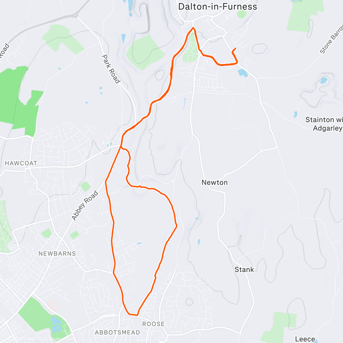 Map of the activity, everything has ice on it!