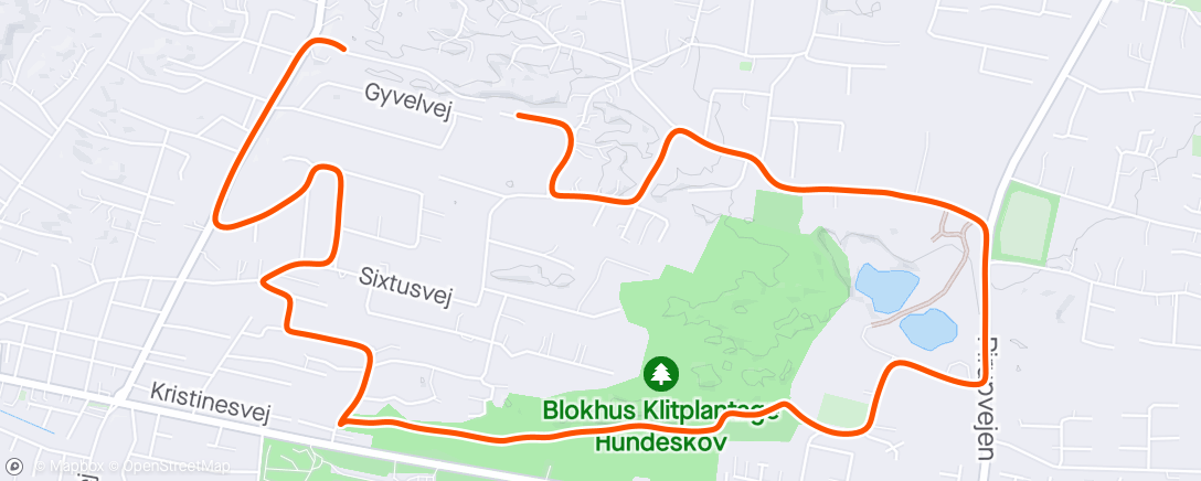 Mapa de la actividad, Blokhus trail løb