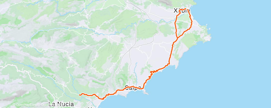 Карта физической активности (Bicicleta por la tarde)