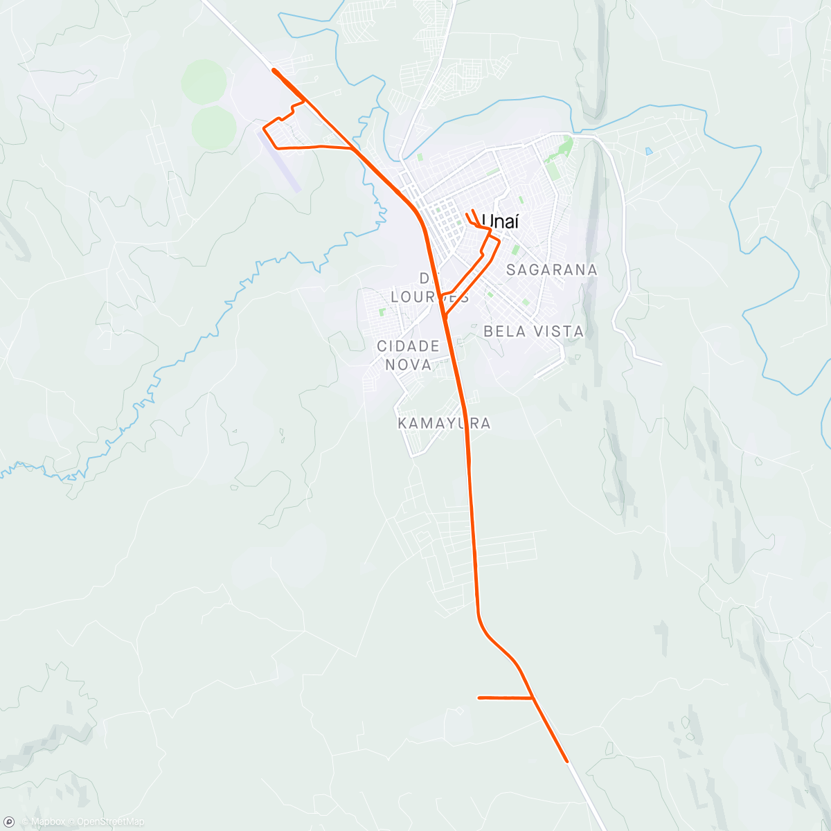 Map of the activity, Tempinho bom para fazer longão, só saiu 35 km 🚴😬😬😁🙏💗