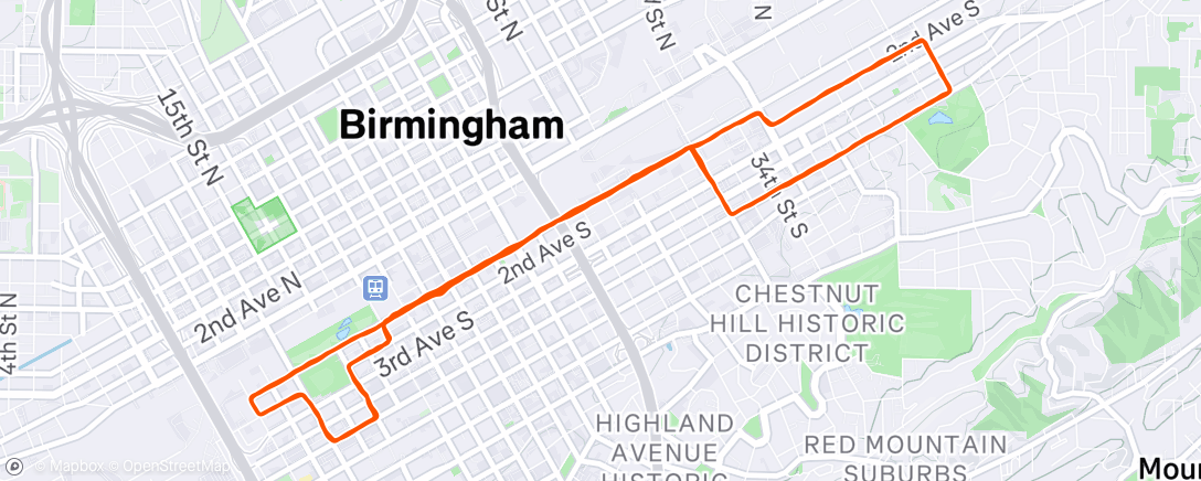 Map of the activity, Morning Run