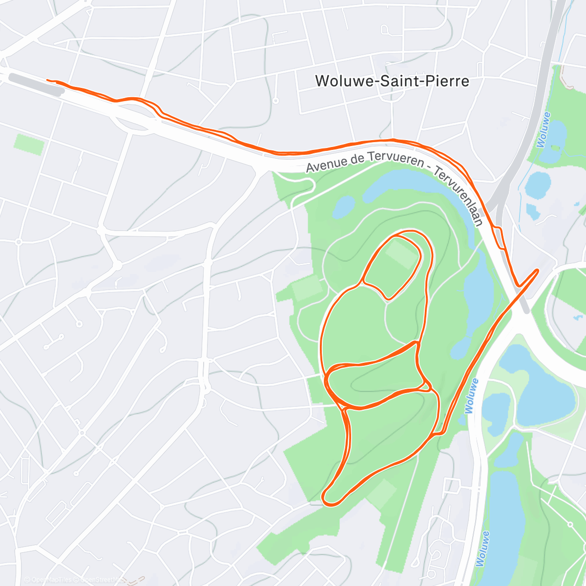 Map of the activity, Morning Run