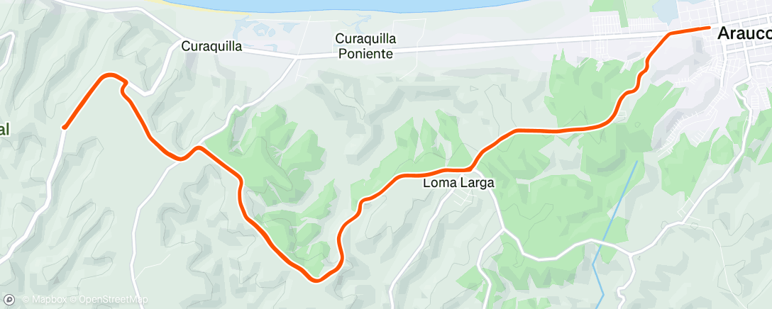 Map of the activity, Bicicleta de montaña matutina