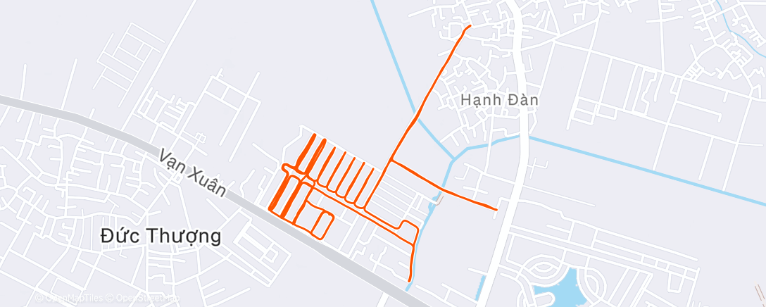 Map of the activity, Morning Run