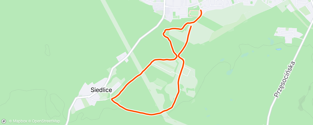 Map of the activity, Bieg Wielkanocny