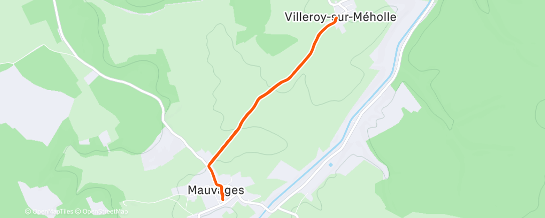 Map of the activity, Course à pied matinale