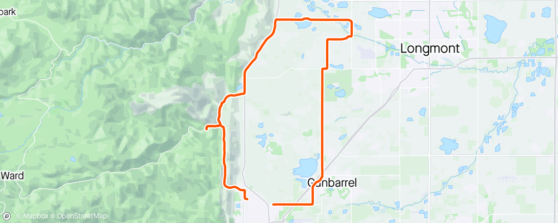 Map of the activity, Ride 1