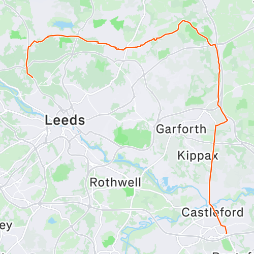 home from castleford 40.3 km Cycling Route on Strava