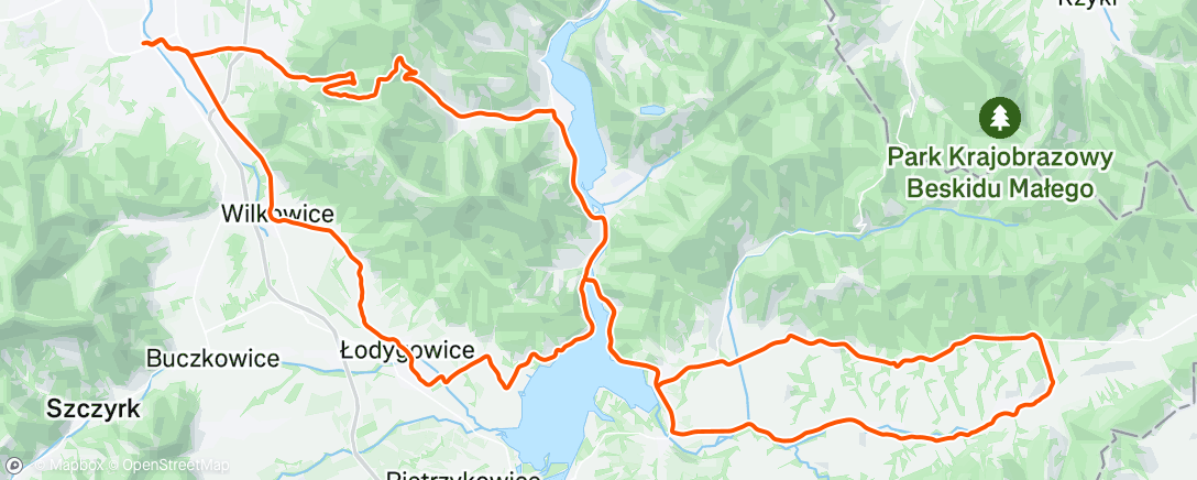 Map of the activity, Lunch Ride