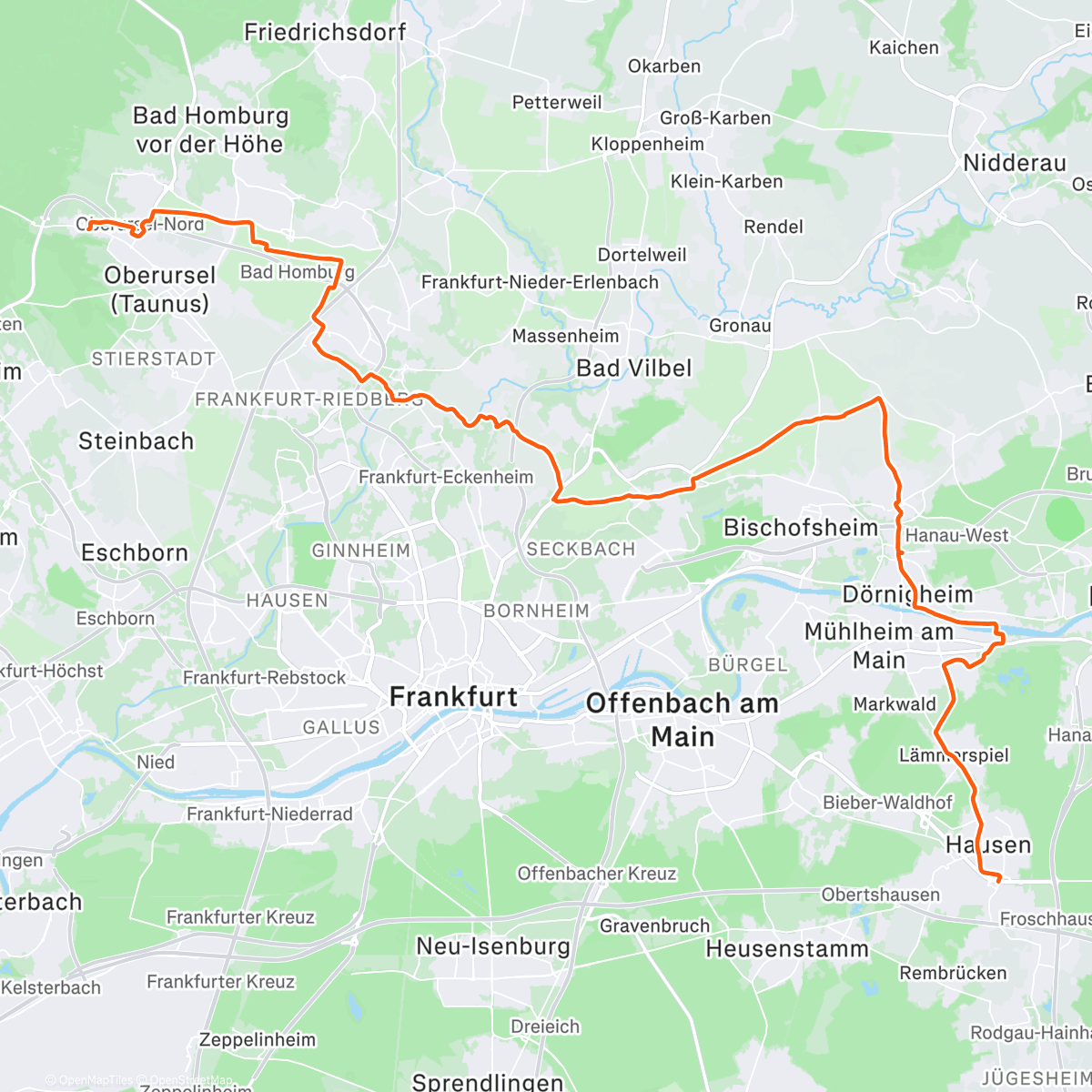 Карта физической активности (Taunustaler X-mas HM Battle & Rapha Festive 500 - Tag 6)