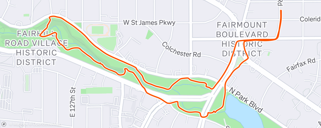 Map of the activity, Morning Hike