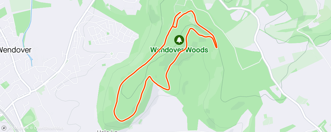 「Wendover Woods parkrun with Kirsty, Mary, Mike and Lenny」活動的地圖