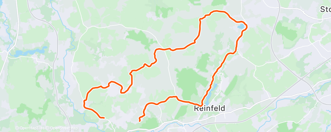 Map of the activity, Mittagsradfahrt