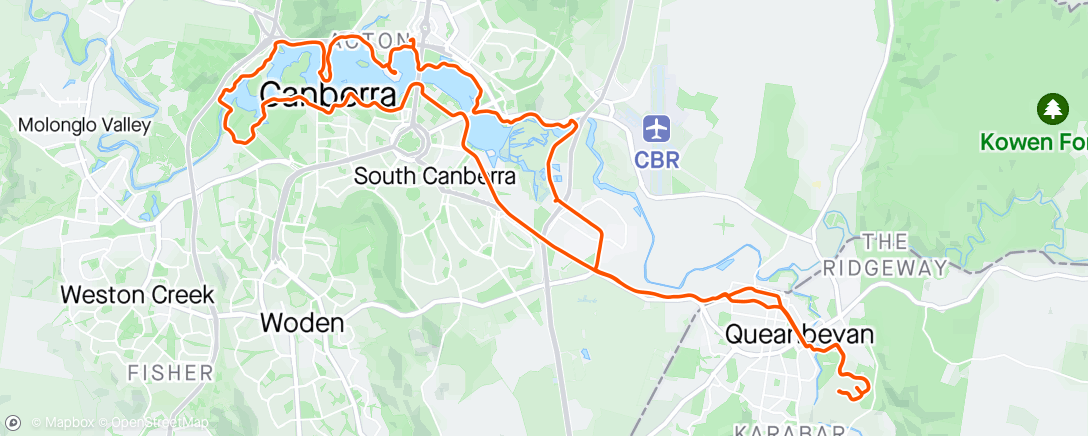 Map of the activity, 2nd Post Stent Ride