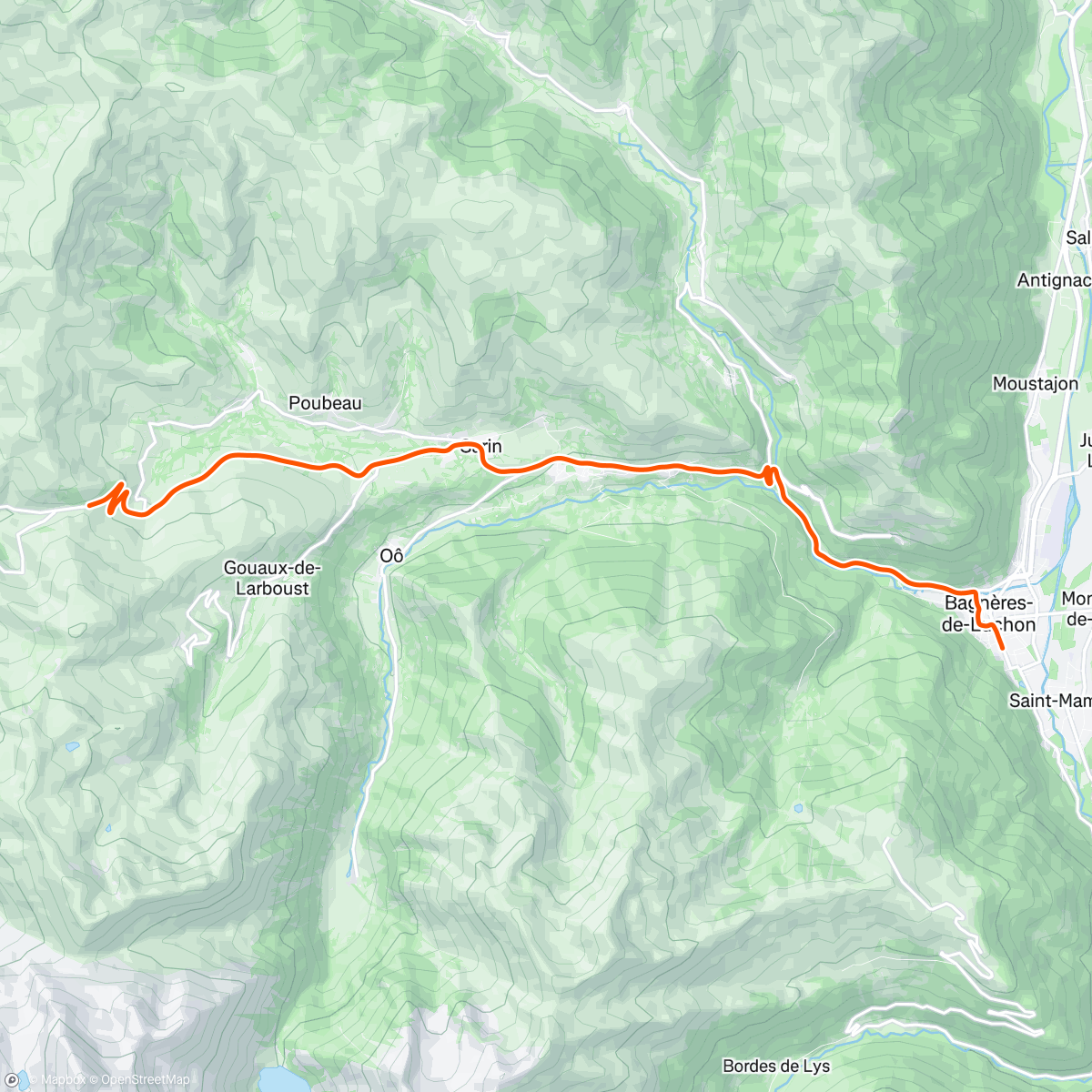 Map of the activity, ROUVY - Col de Peyresourde Downhill (Luchon) [Tour de France 2024]