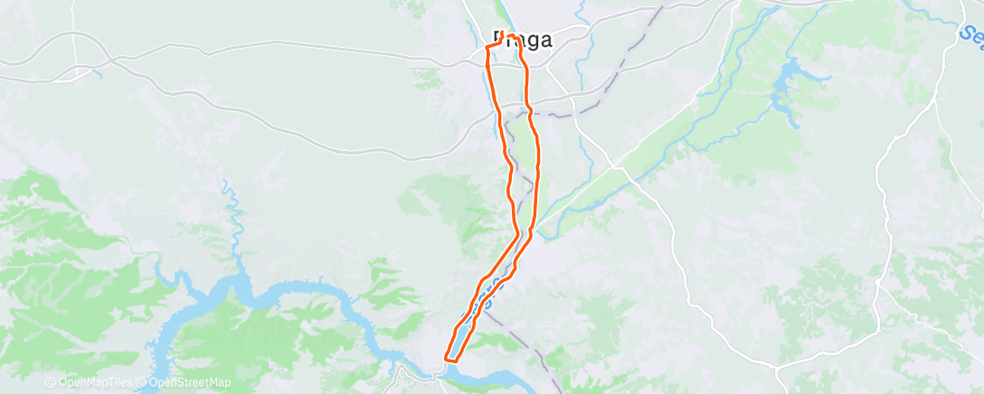 Map of the activity, Bicicleta por la tarde